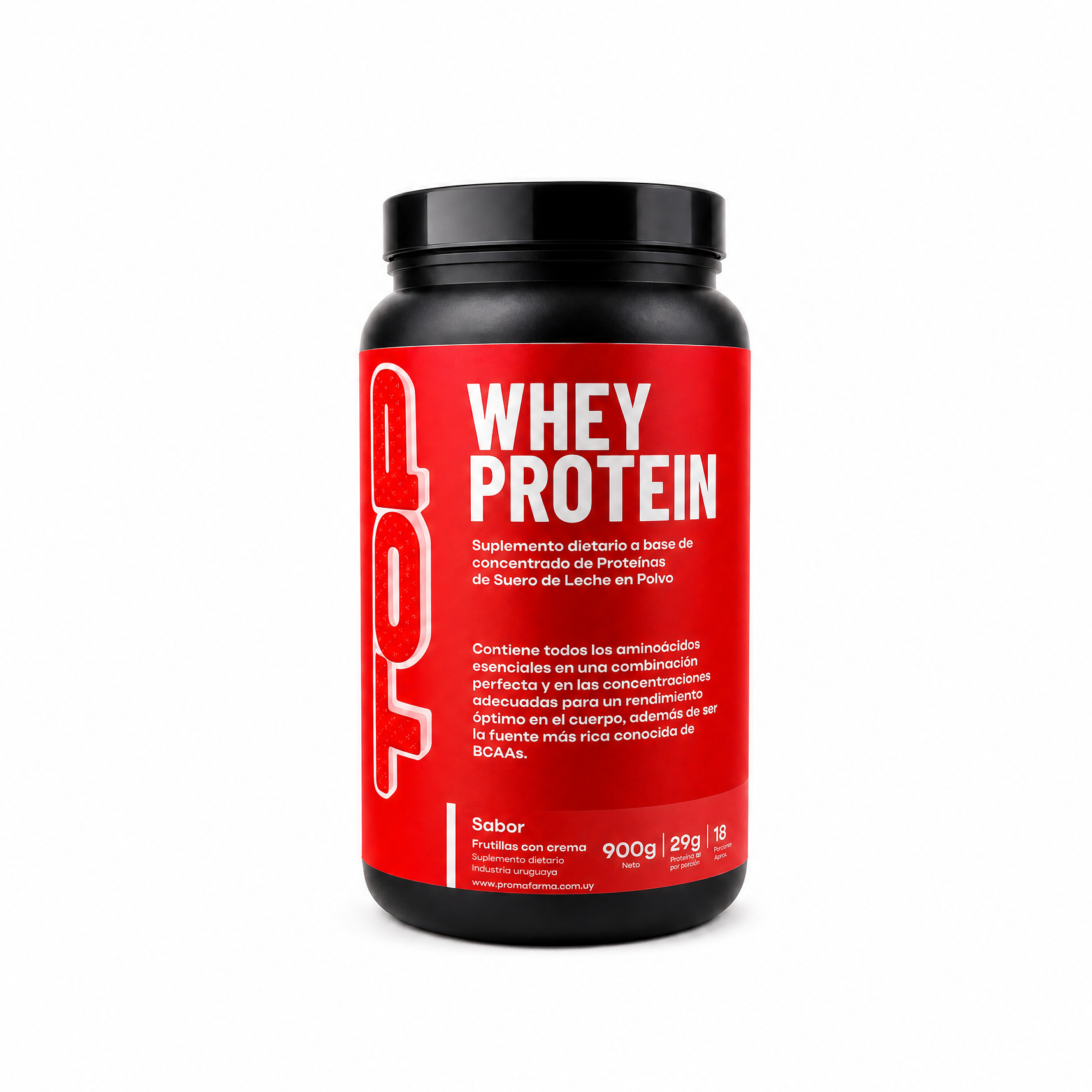 Whey Protein Frutilla 900g