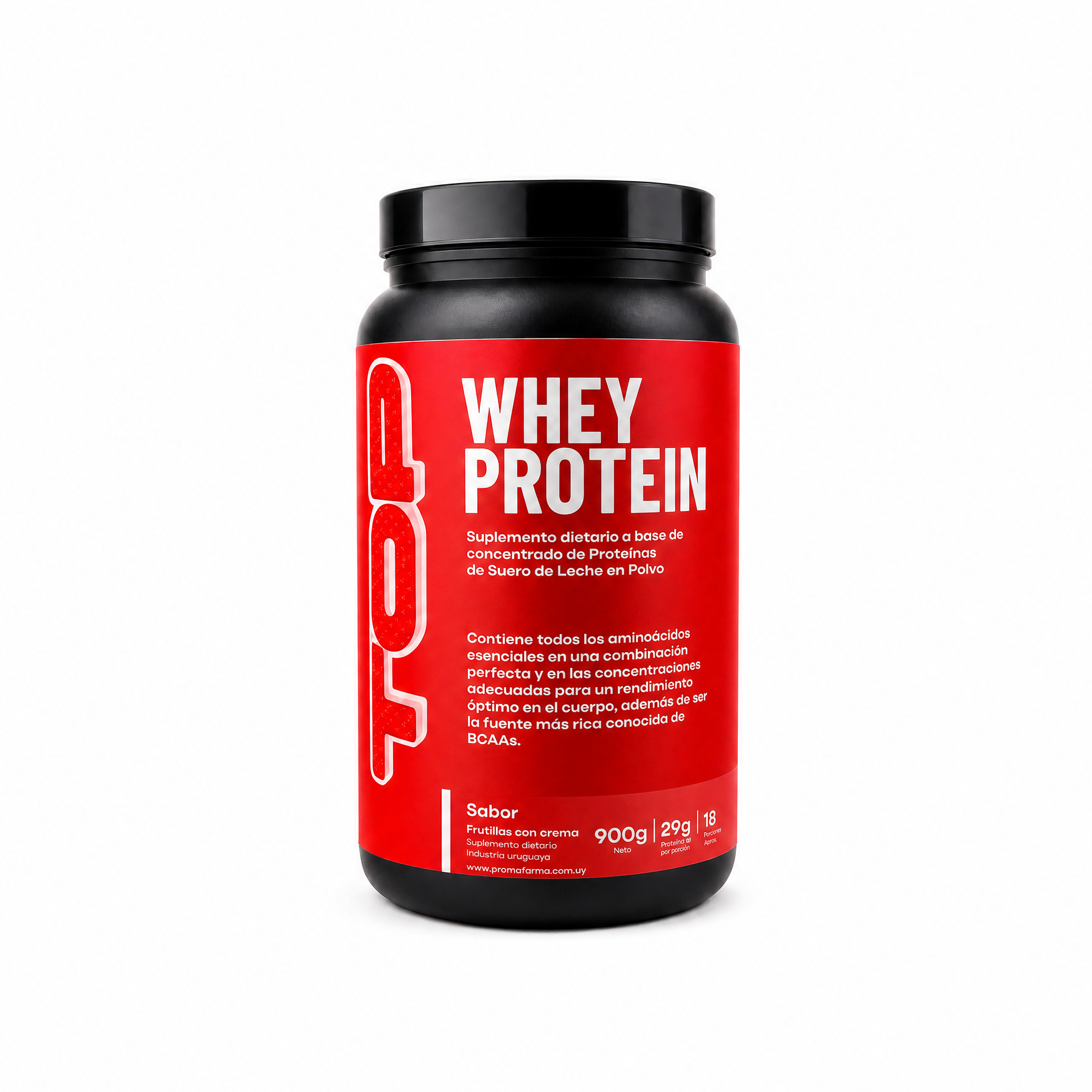 Whey Protein Frutilla 900g