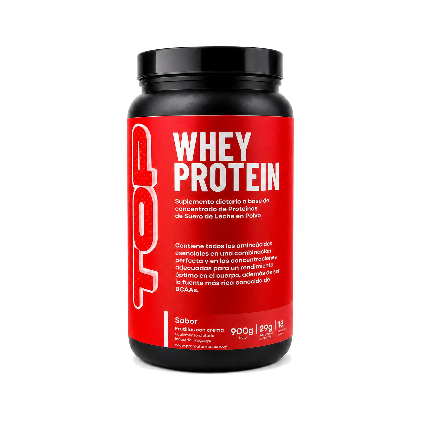 Whey Protein Frutilla 900g